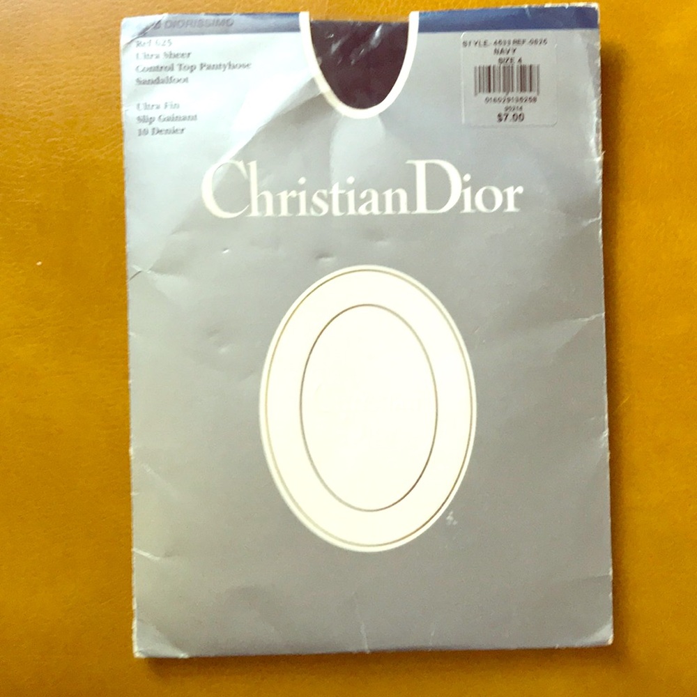 Dior Ultra Sheer Control Top Pantyhose Navy 4